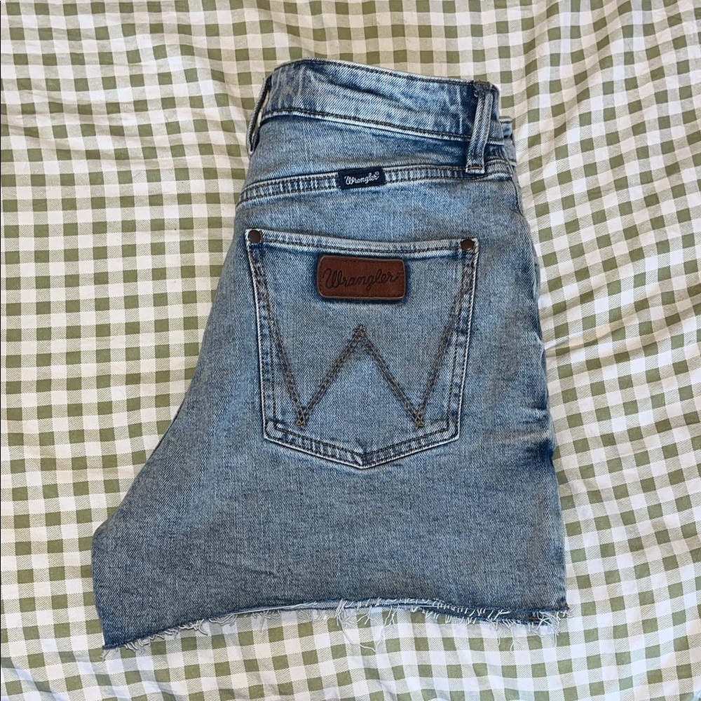 Wrangler Light Blue Denim Cutoff Shorts